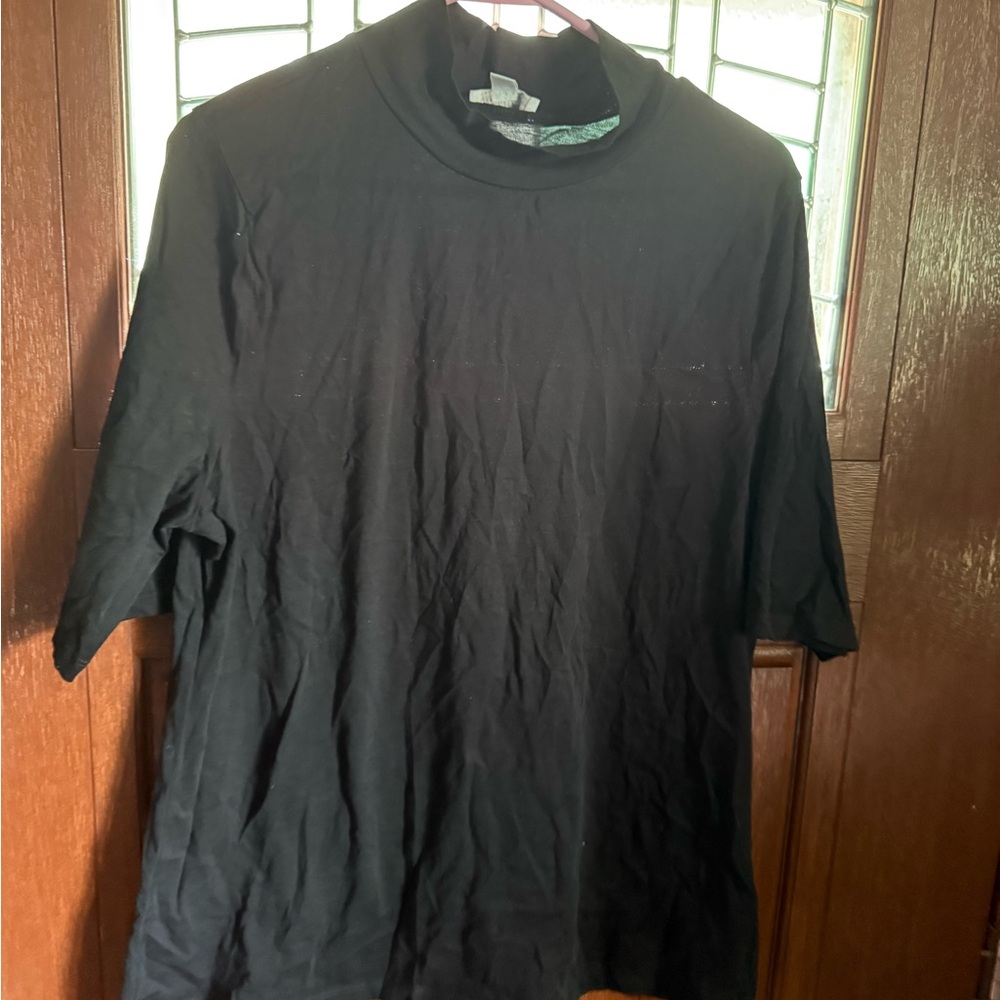 Charter Club Black Short Sleeve Tee